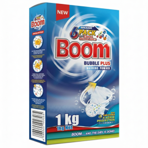 Boom bubble plus washing powder box